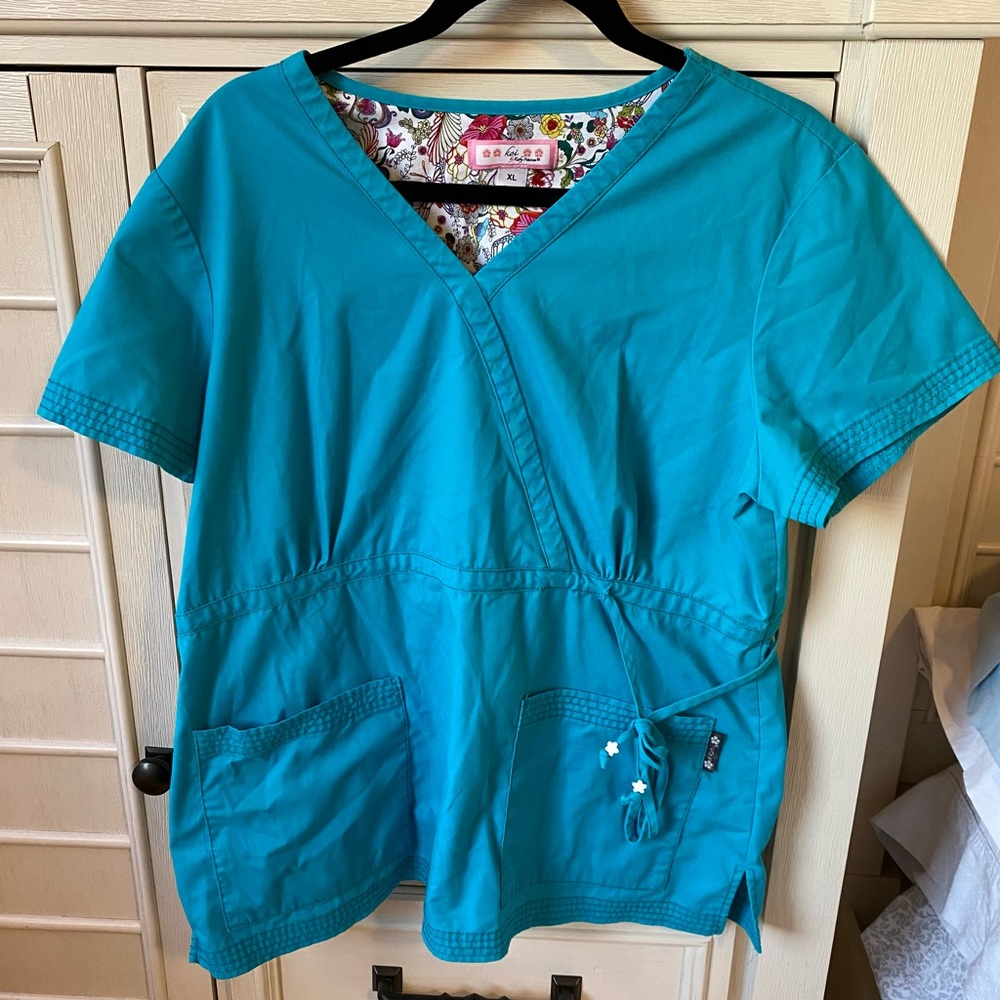 Koi Maternity Scrub Top